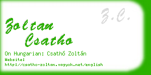 zoltan csatho business card