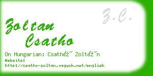 zoltan csatho business card